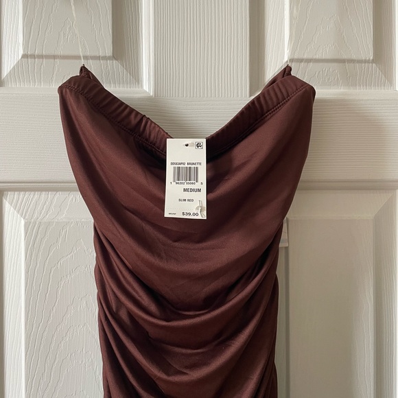 Almost Famous Brown Midi Dress with Rushing size M-NWT - Picture 3 of 3